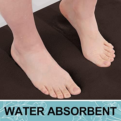 Smiry Memory Foam Toilet Rugs 20x20, Extra Soft Absorbent Bathroom Rugs - Image 5
