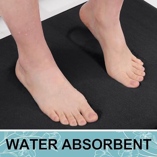 Smiry Memory Foam Toilet Rugs 20x20, Extra Soft Absorbent Bathroom Rugs - Image 5
