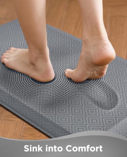 Ophanie Kitchen Mats for Floor, 3/4 Inch Thick, 20x48 Anti Fatigue Cushioned Mat,Kitchen Rugs,Waterproof,Comfort Ergonomic Standing Mat for Office,Home,Sink with 99+ Pairs of Anti-Slip Bottom Ridges - Image 2