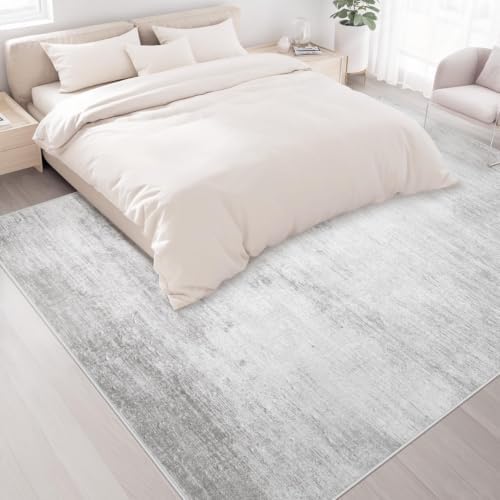 Area Rugs 8x10 Living Room: Washable Rug Modern Abstract Large Rugs Soft Non Slip Neutral Rug Stain Resistant Indoor Carpet for Bedroom Kitchen Dining Room Home Office Rugs(Grey,8'x10') - Image 4