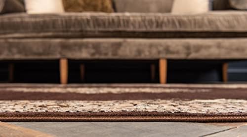 Unique Loom Reza Collection Area Rug - Washington (2' x 5' 3" Runner Brown/Black) - Image 4