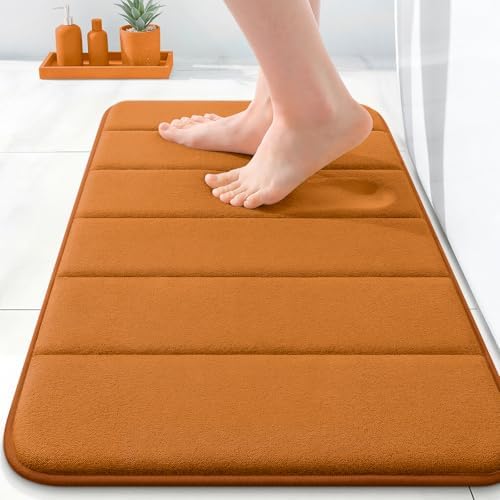 OLANLY Memory Foam Bath Mat 24x16, Super Soft and Absorbent Bathroom Rugs by OLANLY