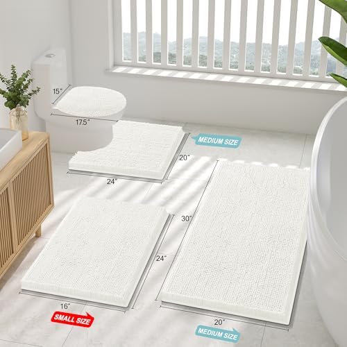 Smiry Bathroom Rugs 71X47, Luxury Chenille Extra Soft Absorbent Bath Mat - Image 2