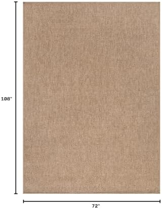CAMILSON Easy Jute Rug 6x9, Indoor Outdoor Natural Color Fiber Area Rugs for Living Room Patio and Kitchen Rug, Solid Boho Woven Design, Easy-Cleaning, Washable Outside Carpet Alfombras (6 x 9) - Image 2