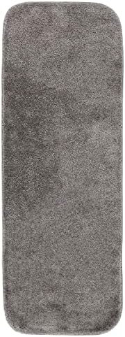 Garland Rug Traditional Nylon Washable Medium Gray 30" X 50" Bath Rug - Soft, Absorbent, and Stylish for Your Bathroom by Garland+Rug