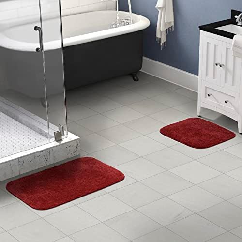 Garland Rug Traditional Nylon Washable Chili Pepper Red 2 Bath Rugs (17" X 24", 21" X 34") - Soft, Absorbent, And Stylish for Your Bathroom - Image 2