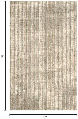 SAFAVIEH Natural Fiber Area Rug 5x8, Jute Knotted Sage & Natural NF447S - Image 2