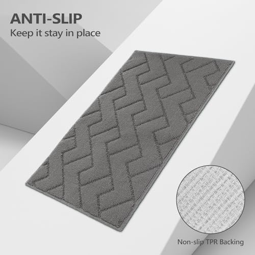 hicorfe Kitchen Runner Rug,20"x48"+20"x32" Kitchen Set,Non-Slip Kitchen Mat - Image 3