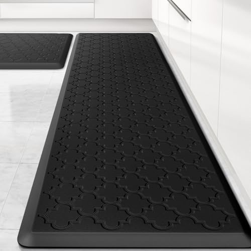 Kitchen Mat 2 PCS Cushioned Anti-Fatigue Floor Mat Standing Mat for Kitchen by SoftDuo