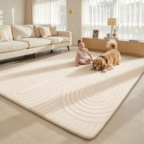 Sour Lemon 10x14 Area Rugs for Living Room Bedroom, Large Carpet White Rug - Image 6