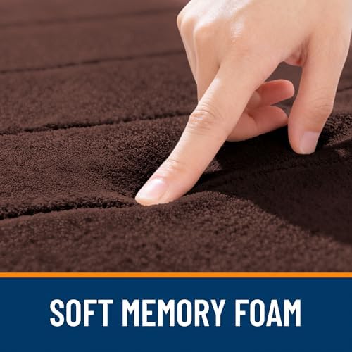 OLANLY Memory Foam Bath Mat 35x24, Super Soft and Absorbent Bathroom Rugs - Image 5