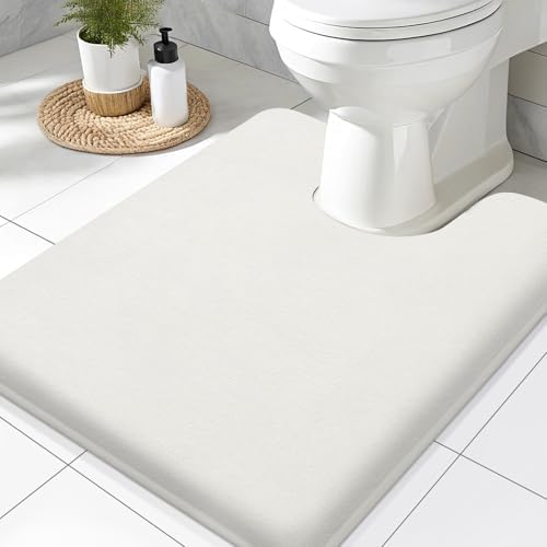 Smiry Memory Foam Toilet Rugs 24x20, Extra Soft Absorbent Bathroom Rugs by Smiry