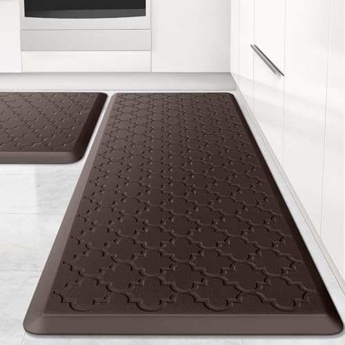 Kitchen Mat 2 PCS Cushioned Anti-Fatigue Floor Mat Standing Mat for Kitchen by SoftDuo