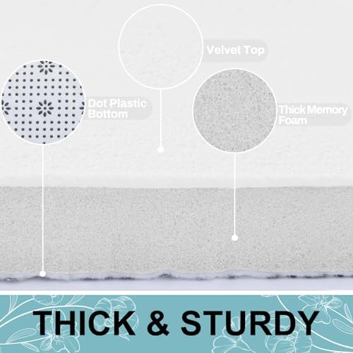 Smiry Memory Foam Bath Mat 30x20, Extra Soft and Absorbent Bathroom Rugs - Image 3