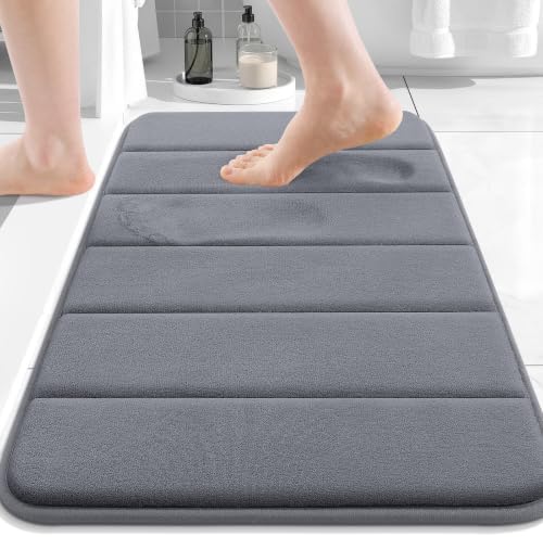 Buganda Memory Foam Bath Mat 24 x 16, Ultra Soft Absorbent Bathroom Rugs by Buganda
