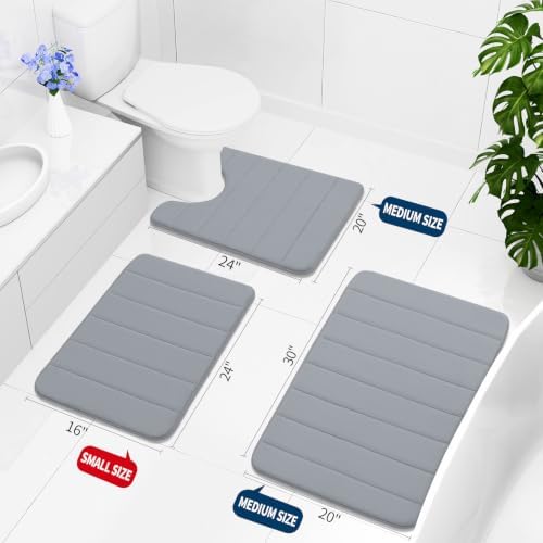 Buganda Memory Foam Bath Mat 47 x 17, Ultra Soft Absorbent Bathroom Rugs - Image 2