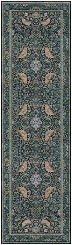 Hazo Haus Boho Blue 2x7 Extra Long Runners for Large Kitchen - Vintage Floral Runner Rug for Bathroom, Hallway, Laundry Room, Bedroom, Entrance, Washable Non Slip Low Pile - Image 6