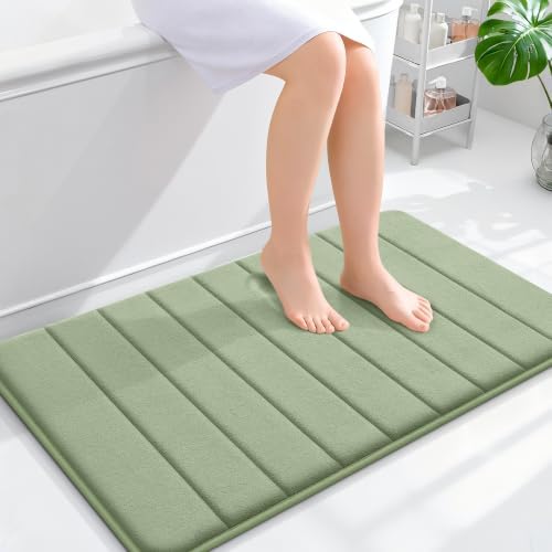 OLANLY Memory Foam Bath Mat 35x24, Super Soft and Absorbent Bathroom Rugs by OLANLY