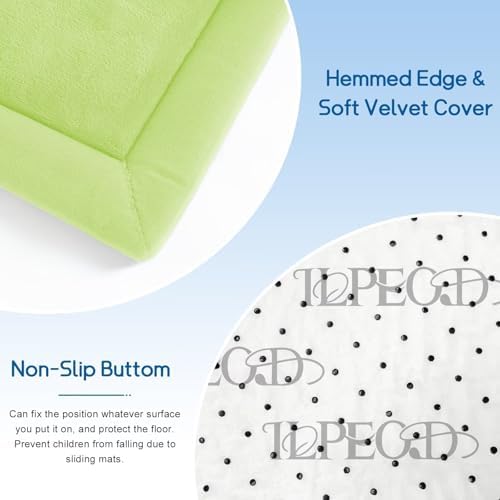Baby Play Mat for Floor Nursery Muscle Mat Area Rug Playroom Rug 79"x138" Elastic Foam 1.3" Thick Crawling Mat for Babies,Toddlers, Infants (Light Green) - Image 5