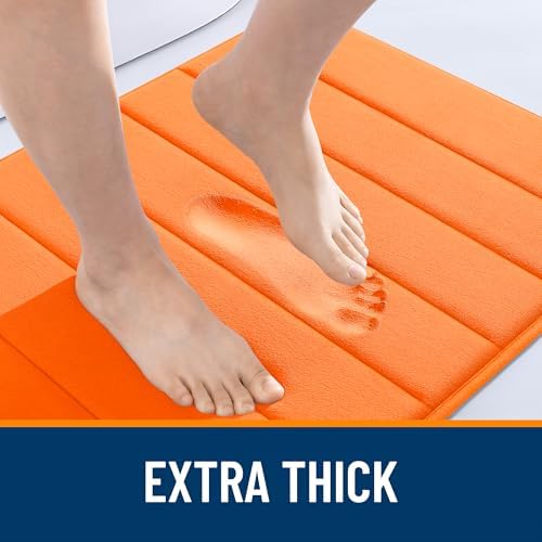OLANLY Memory Foam Large Bath Mat 59x34, Super Soft Absorbent Bathroom Rugs - Image 6