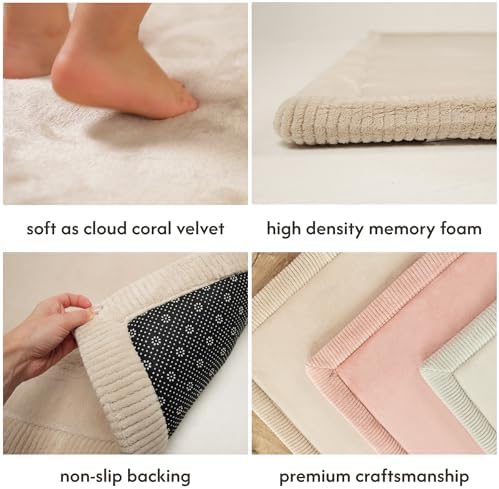 Hakuna Matte CloudSoft Play Mat - Beige 50" x 50" Super Soft - Image 3