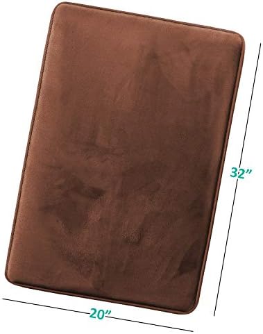 Clara Clark Bathroom Rugs, Velvet Memory Foam Bath Mat, Non-Slip, Machine Washable Bath Rugs - Dries Quickly, Ultra Soft Plush Bath Mats for Bathroom, 20 x 32, Chocolate Brown - Image 3