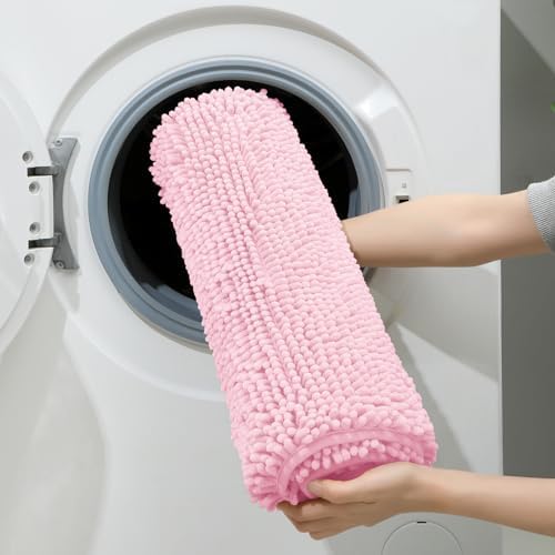 HOMEIDEAS Bathroom Rugs Set of 3, Super Soft Absorbent Chenille Bath Rugs - Image 6