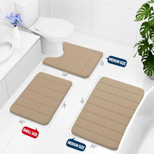 Buganda Memory Foam Bath Mat 30 x 20, Ultra Soft Absorbent Bathroom Rugs - Image 2