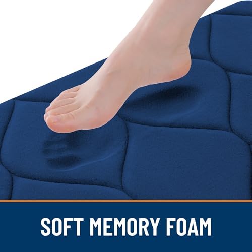 Smiry Memory Foam Bath Mat 30x20, Ultra Soft Absorbent Bathroom Rugs - Image 3