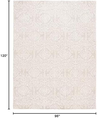 SAFAVIEH Area Rug 8x10 - Blossom Collection - Large - Silver & Ivory, Handmade Wool, Ideal for Living Room, Bedroom, Office, Dining Space (BLM112G) - Image 2
