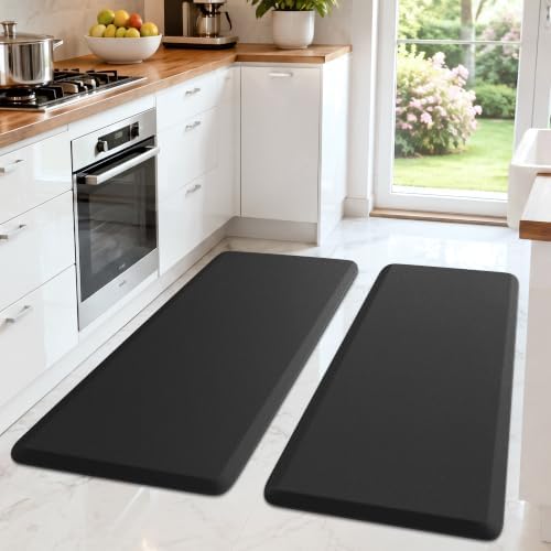 HappyTrends 2 PCS Kitchen Mat Cushioned Anti-Fatigue Floor Mat by HappyTrends