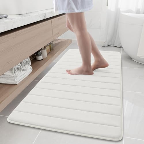 Buganda Memory Foam Bath Mat 60 x 24, Ultra Soft Absorbent Bathroom Rugs by Buganda