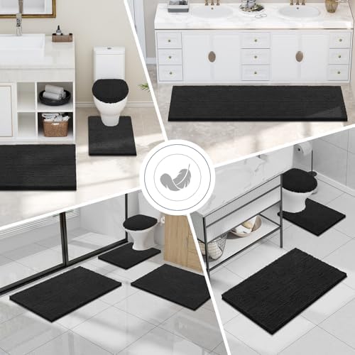Smiry Bathroom Rugs 120X36, Luxury Chenille Extra Soft Absorbent Bath Mat - Image 7