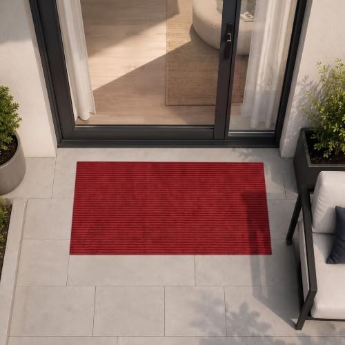 Ottomanson 2x5 Runner Rug, Non-Slip Dirt Trapper Indoor Outdoor Door Mat by Ottomanson
