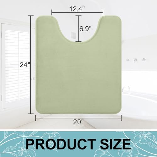 Smiry Memory Foam Toilet Rugs 24x20, Extra Soft Absorbent Bathroom Rugs - Image 6