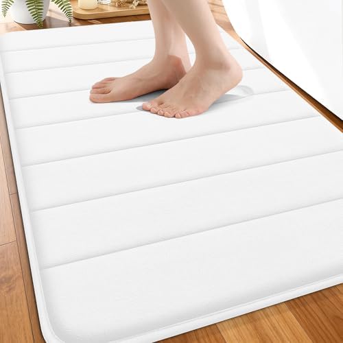 OLANLY Memory Foam Bath Mat 34x21, Super Soft and Absorbent Bathroom Rugs by OLANLY