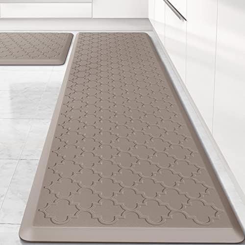 Kitchen Mat 2 PCS Cushioned Anti-Fatigue Floor Mat Standing Mat for Kitchen by SoftDuo