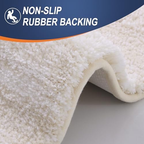OLANLY Luxury Toilet Rugs U-Shaped 24x20, Soft Absorbent Microfiber Mat - Image 3