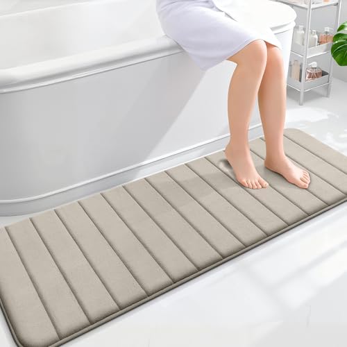 OLANLY Memory Foam Long Bathroom Rugs Runner 59x20, Super Soft Absorbent by OLANLY