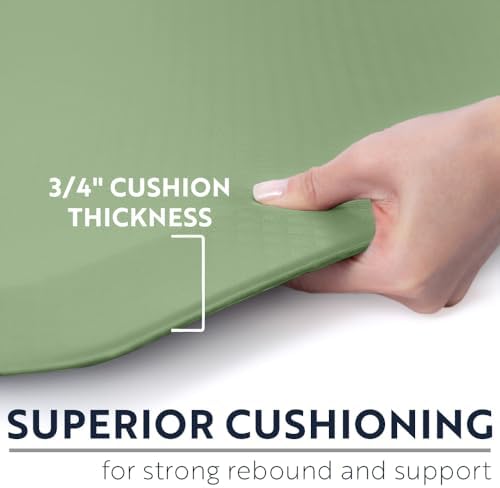 KANGAROO Cushioned Anti Fatigue Kitchen Mats for Floor, 20x48 Sage Green - Image 2