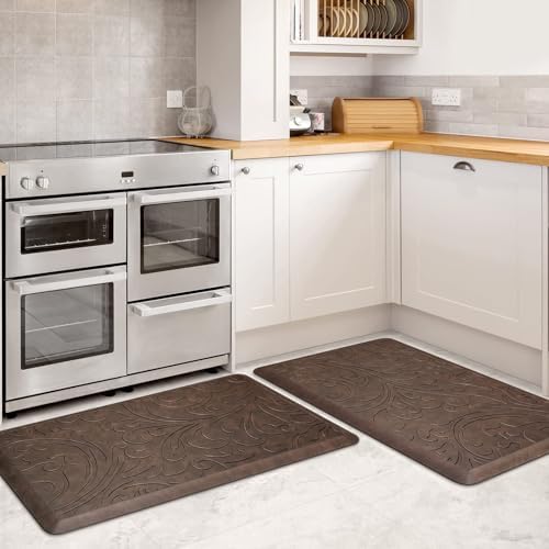 KMAT 2PCS Kitchen Mat Cushioned Anti-Fatigue Comfort Standing Mat Rug by KMAT