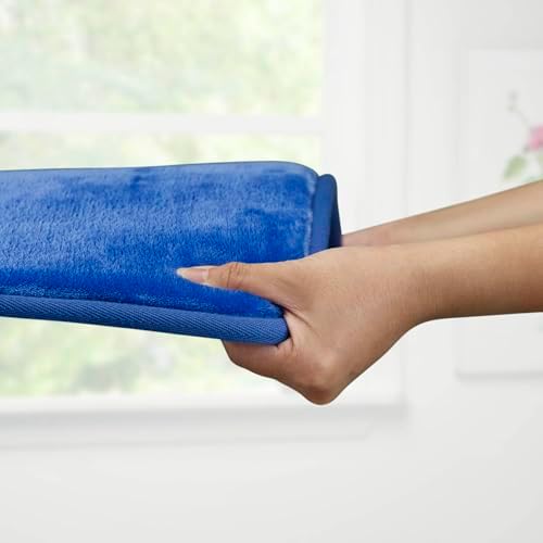 Memory Foam Bath Mat Non Slip Absorbent Super Cozy Velvet Bathroom Rug Carpet (60 inches X 17 inches, Royal Blue) - Image 7