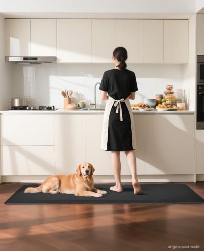 Ophanie Kitchen Mats for Floor,3/4 inch Thick,24x70 Anti Fatigue Cushioned Mat,Kitchen Rugs,Waterproof,Comfort Ergonomic Standing Mat for Office,Home,Sink with 99+ Pairs of Anti-Slip Bottom Ridges - Image 2