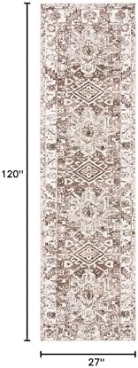SAFAVIEH Vintage Hamadan Runner Rug 2'3"x10', Brown & Ivory VTH211T - Image 2