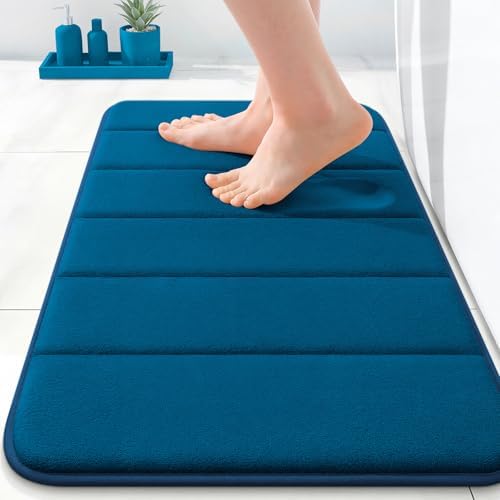 OLANLY Memory Foam Bath Mat 35x16, Super Soft and Absorbent Bathroom Rugs by OLANLY