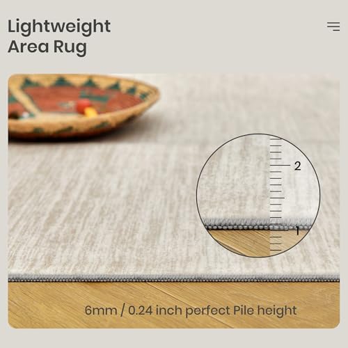 Valenrug Washable Area Rug 3x5, Non Slip Entryway Rug for Bedroom, Beige - Image 7