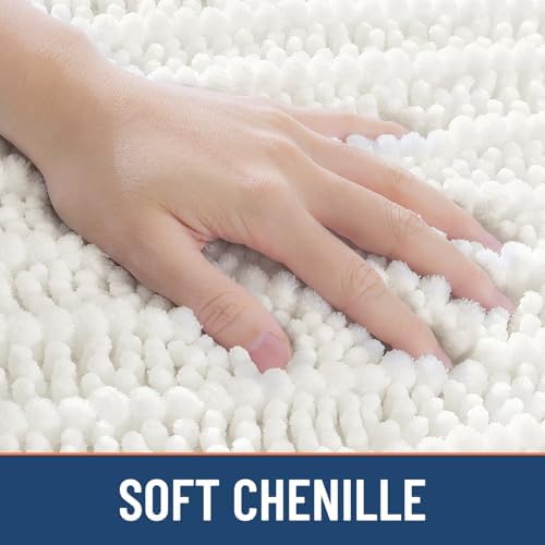Smiry Bathroom Rugs 59X24, Extra Soft Rubber Backing Chenille Bath Mats - Image 4