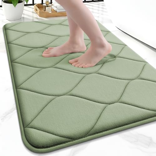 Smiry Memory Foam Bath Mat 24x16, Ultra Soft Absorbent Bathroom Rugs by Smiry