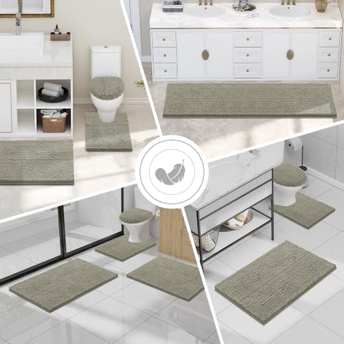 Smiry Bathroom Rugs 36X24, Luxury Chenille Extra Soft Absorbent Bath Mat - Image 7