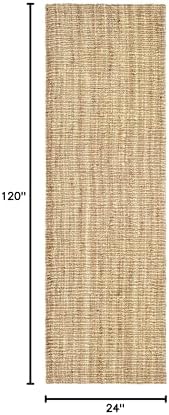 SAFAVIEH Natural Fiber Runner Rug 2x10 Jute Knotted, Natural NF447A - Image 2